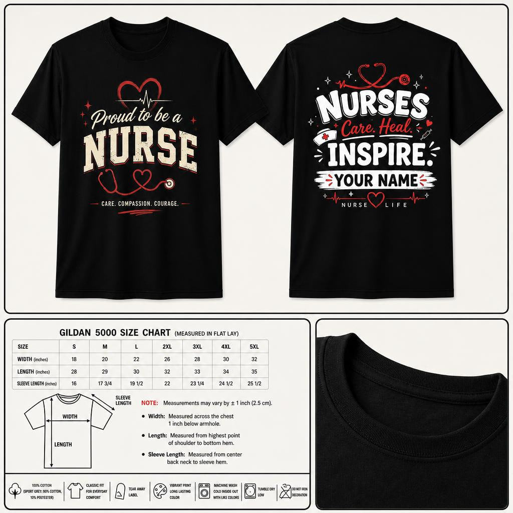 Personalized I Love Nurses Shirt Custom Nurse Appreciation Gift Unisex T-Shirt