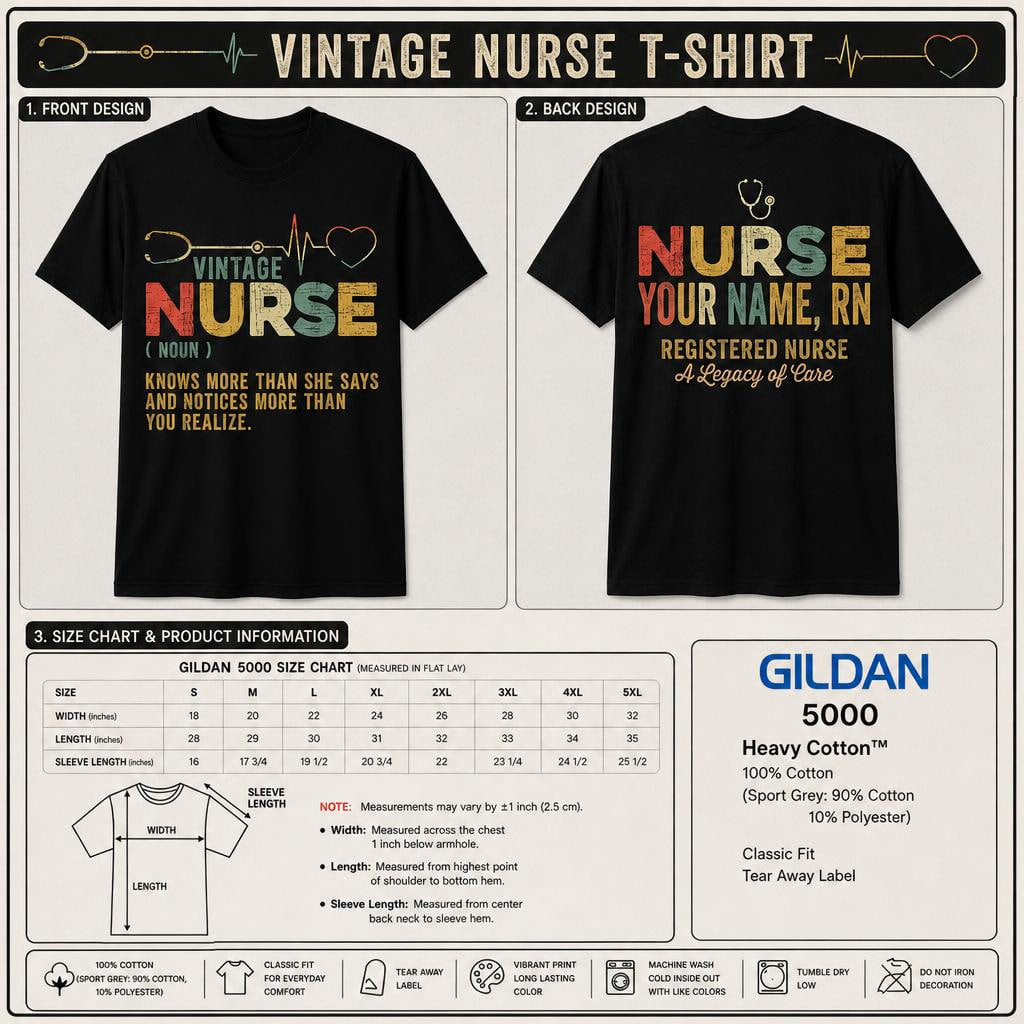 Vintage Nurse Definition Shirt Registered Nurse Medical Humor Nursing Appreciation T-Shirt