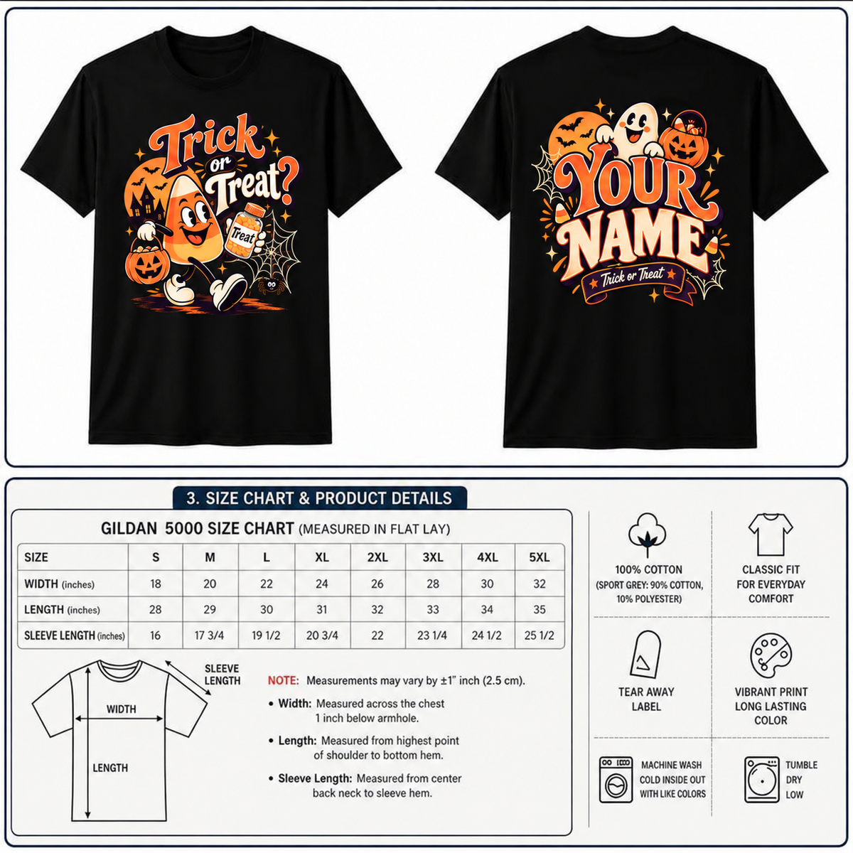Trick or Treat Candy Corn Ghost Custom Shirt Spooky Medical Nurse Halloween Tee