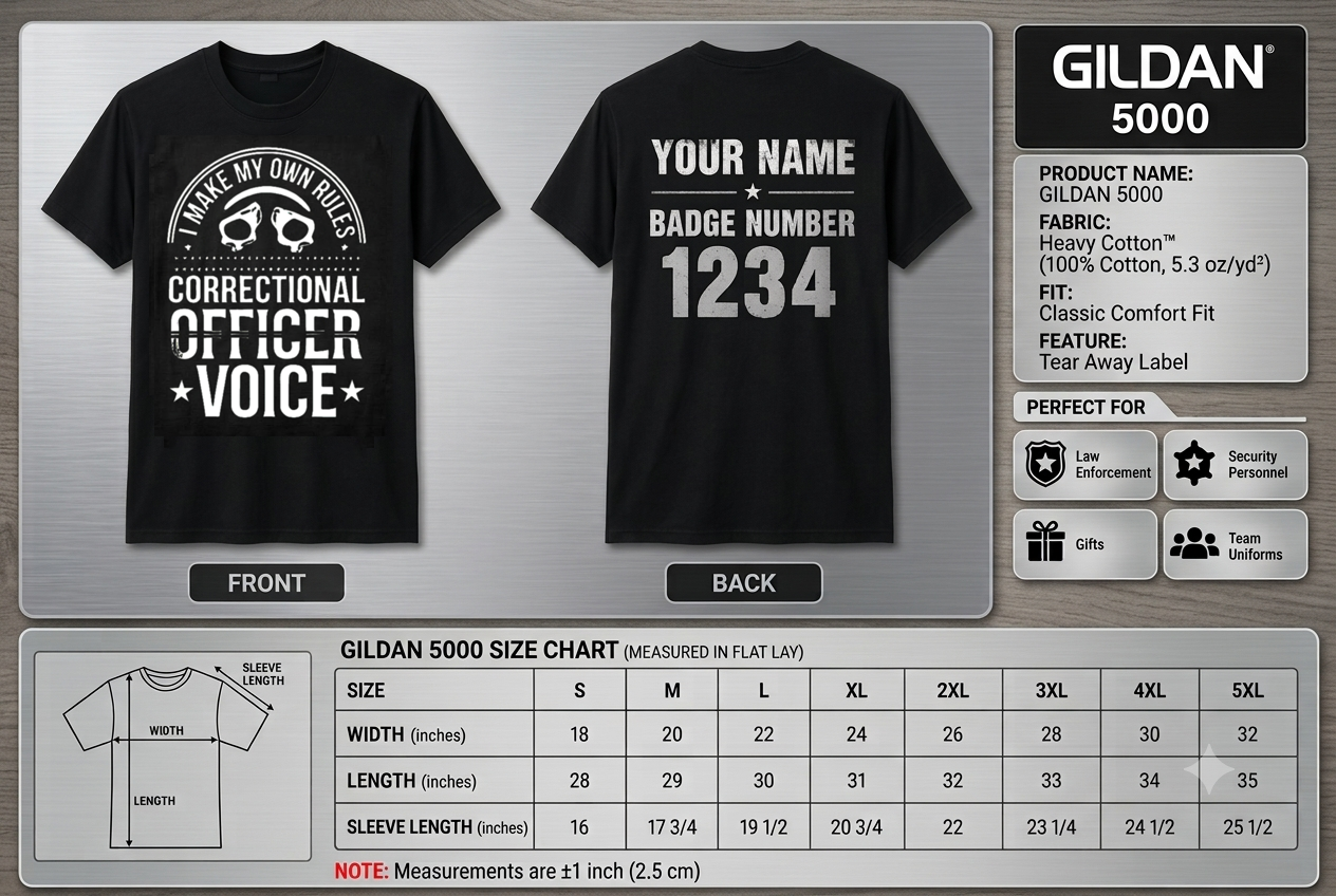 Custom Name Correctional Officer Shirt, I Make My Own Rules Funny Jailer Handcuff Gift Tee
