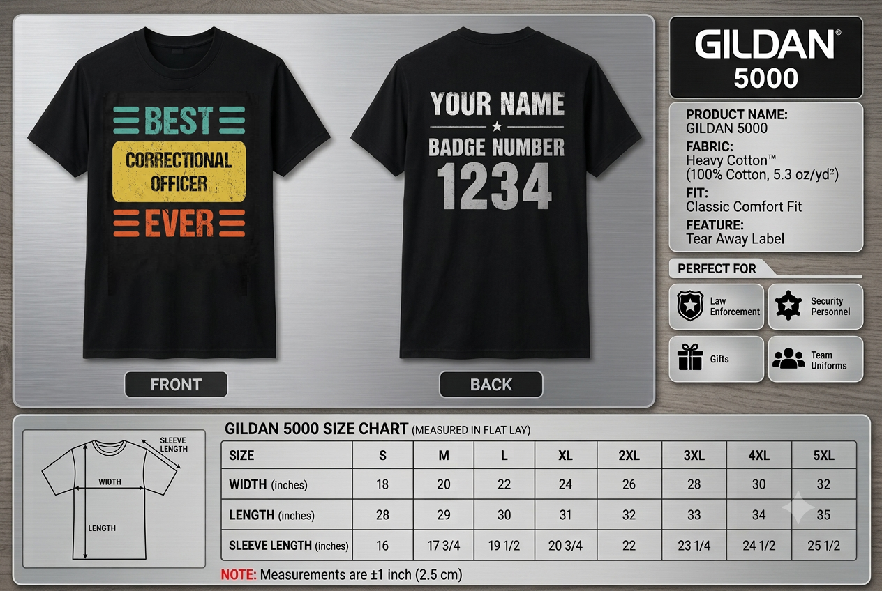 Personalized Best Correctional Officer Ever Shirt - Custom Name US Flag Gift Tee