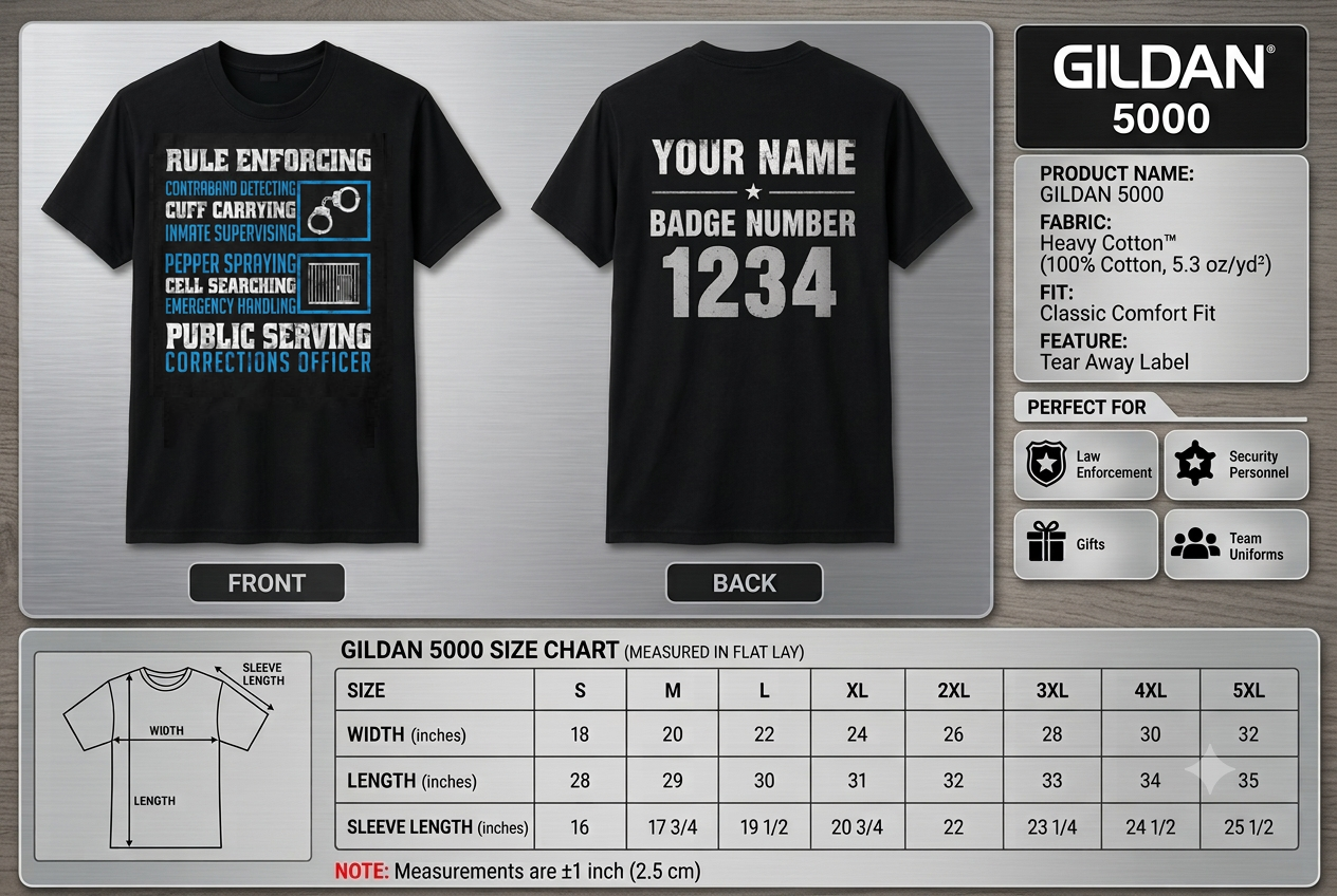 Funny Correctional Officer Shirt - Custom Name Rule Enforcing Jailer T-Shirt