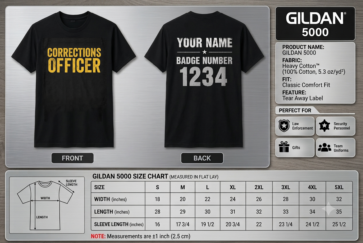 Proud Corrections Officer Respect Shirt - Custom Name American Flag Law Enforcement Tee