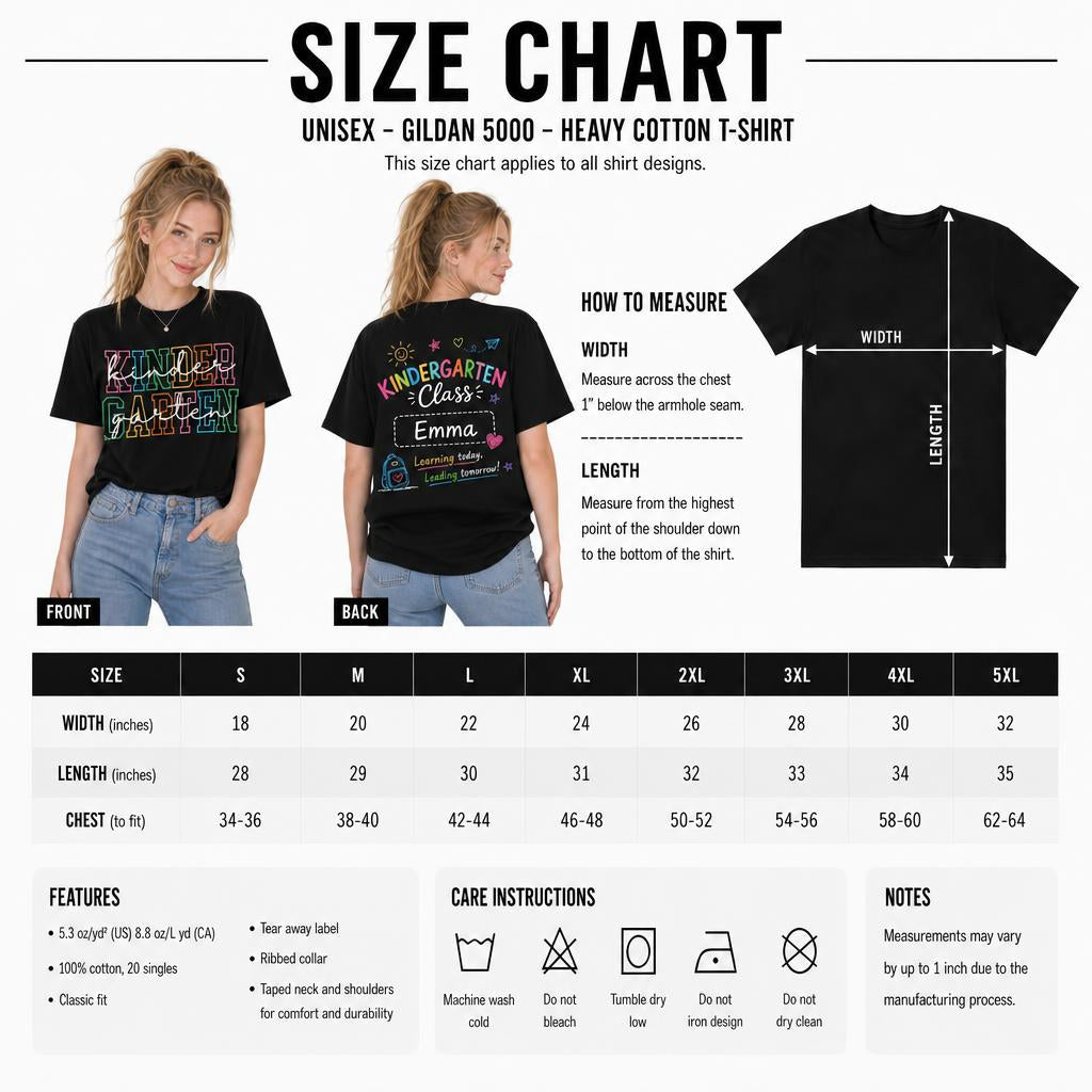 Personalized Kindergarten Class Teacher Shirt Custom Name Unisex T-Shirt