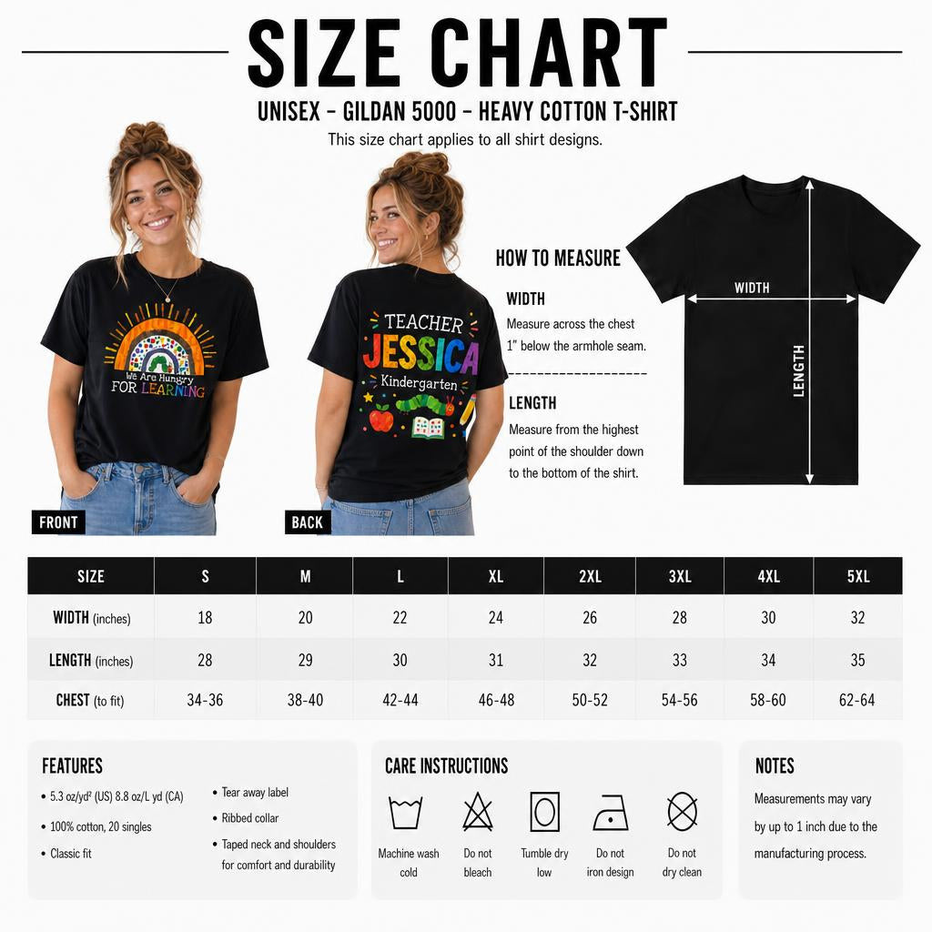 Personalized Hungry For Learning Shirt Kindergarten Back to School Unisex T-Shirt