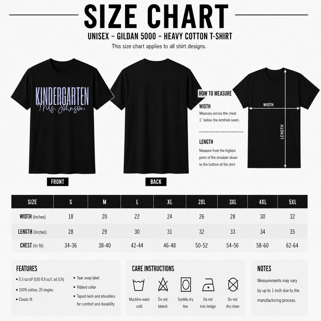 Custom Kindergarten Shirt Back to School Teacher Appreciation Unisex T-Shirt