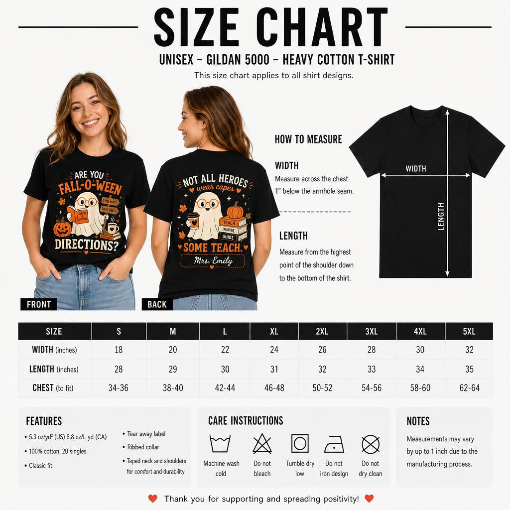 Personalized Halloween Teacher Shirt Are You Fall O Ween Directions Unisex T-shirt