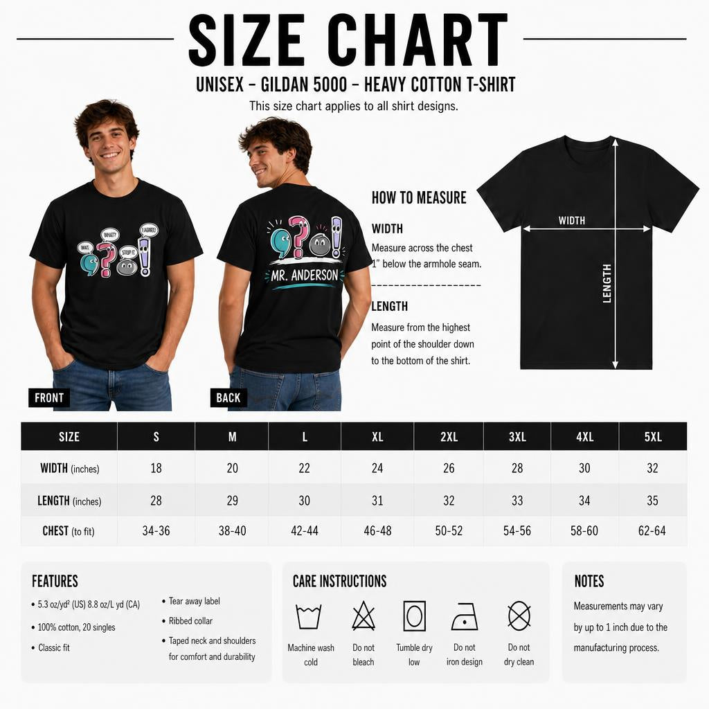 Personalized English Teacher Shirt Funny Punctuation Grammar Gift Unisex T-Shirt