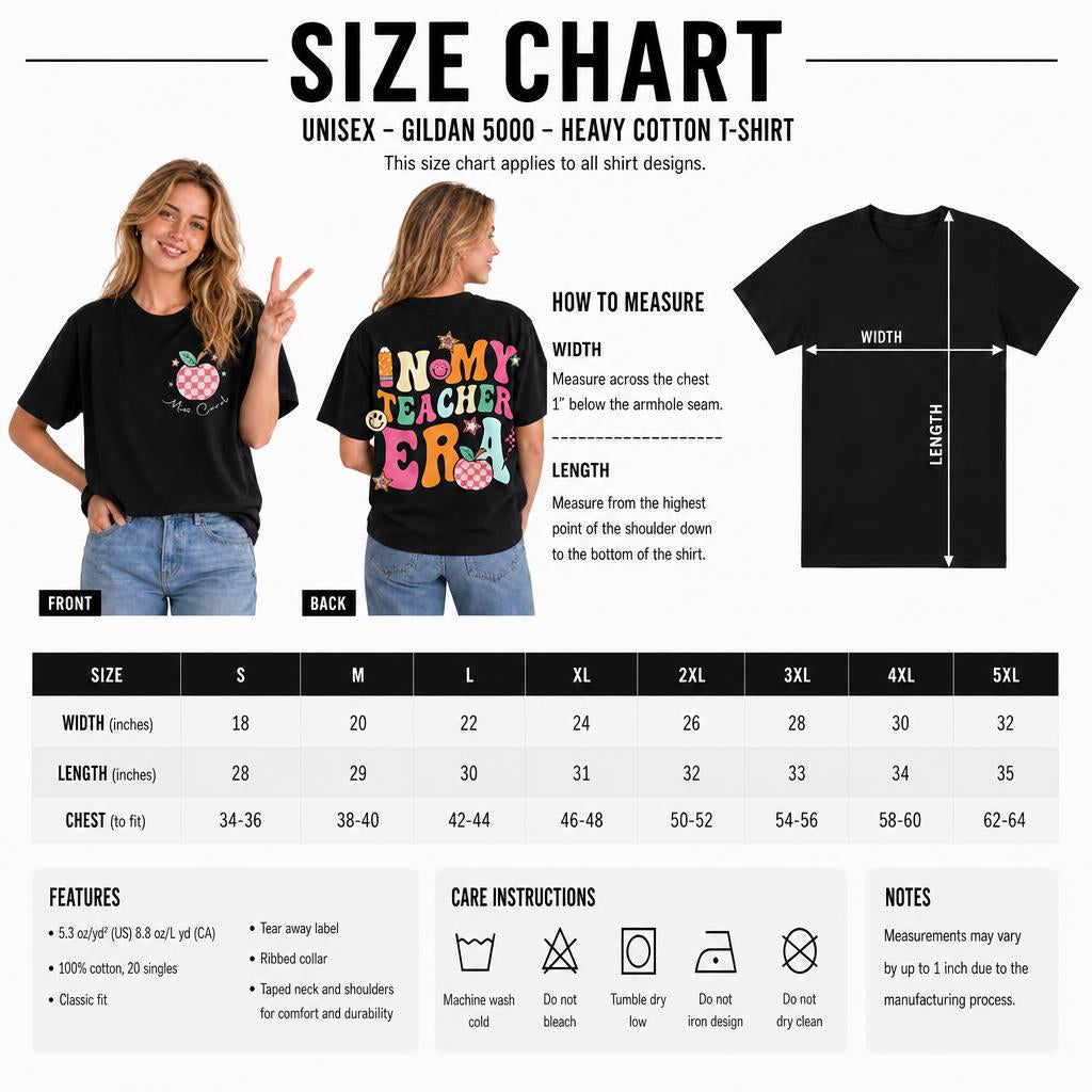 Personalized In My Teacher Era Shirt Groovy Checkered Apple Unisex T-Shirt
