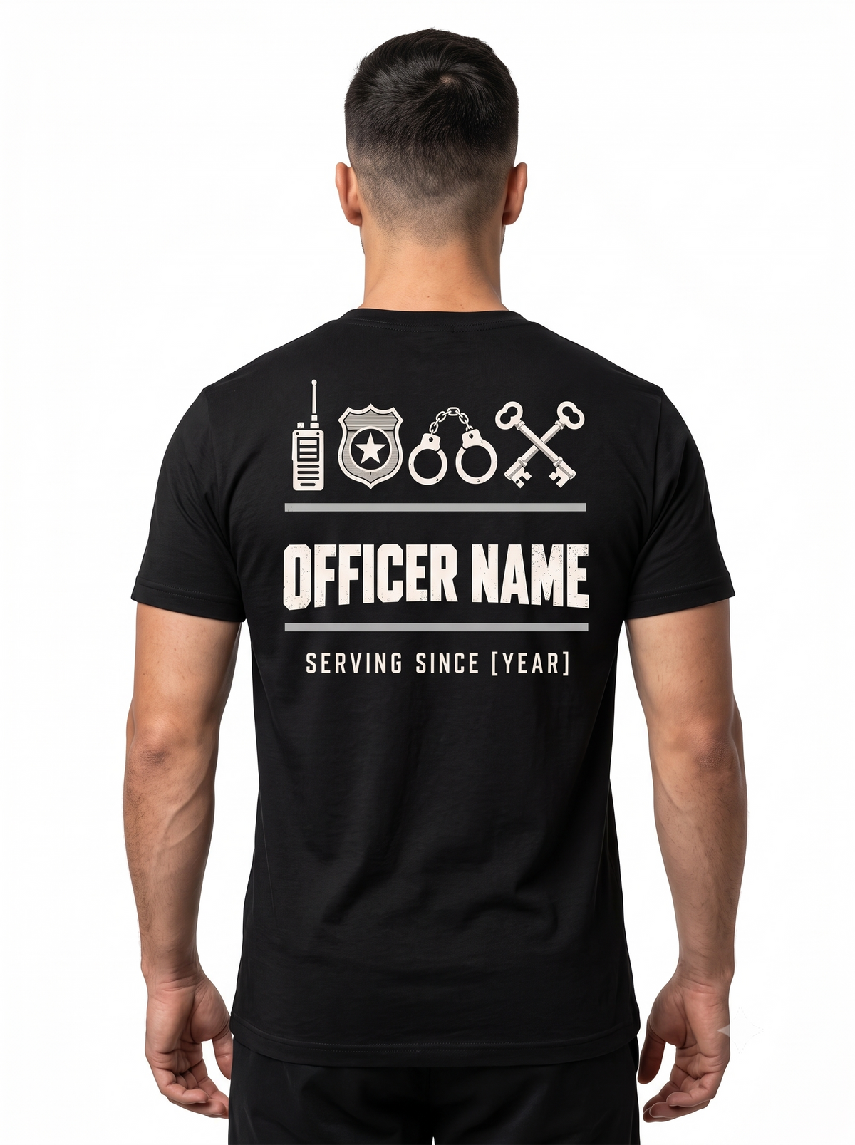 Stand The Line – Personalized Correctional Officer Front & Back T-Shirt