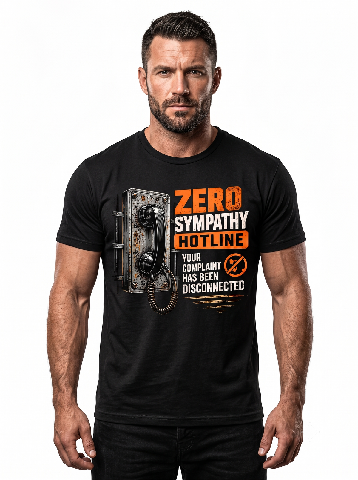 Zero Sympathy Hotline – Personalized Correctional Officer Front & Back T-Shirt