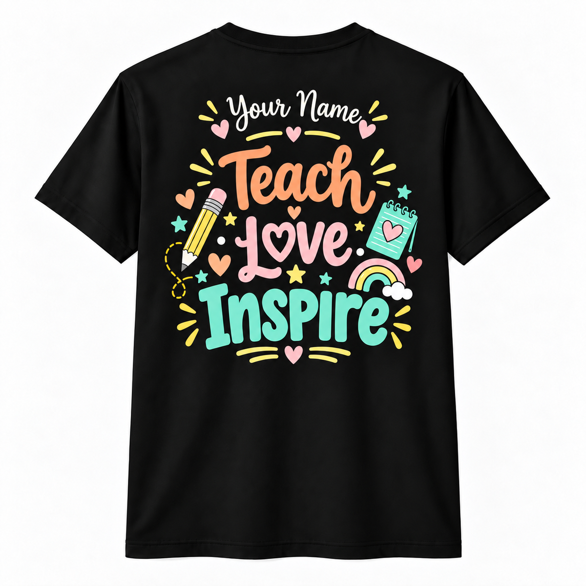 Personalized Custom I'm Literally Just a Teacher Cute Teacher Unisex T-Shirt