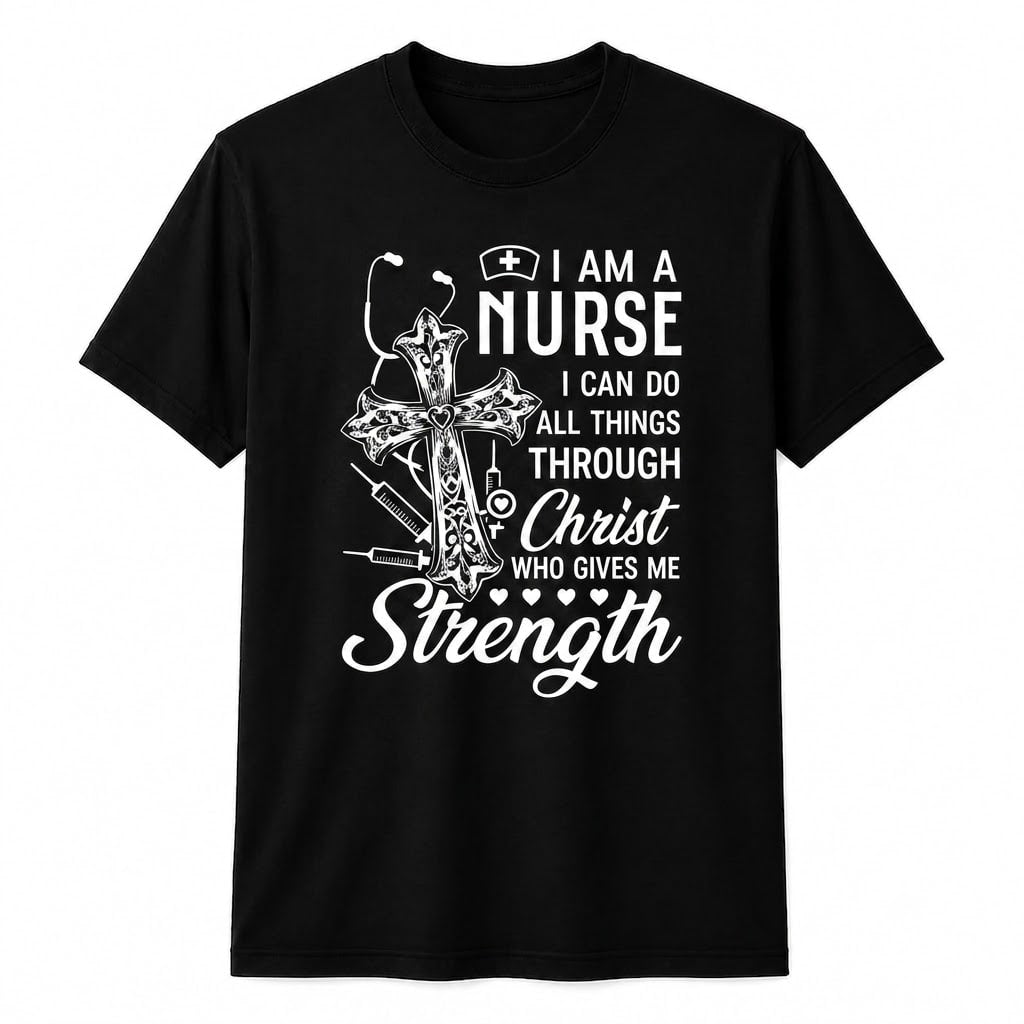 Cute Nurse Faith Shirt Jesus Loves Nurses Christian RN Gift Nursing Appreciation Unisex T-Shirt