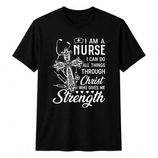 Cute Nurse Faith Shirt Jesus Loves Nurses Christian RN Gift Nursing Appreciation Unisex T-Shirt