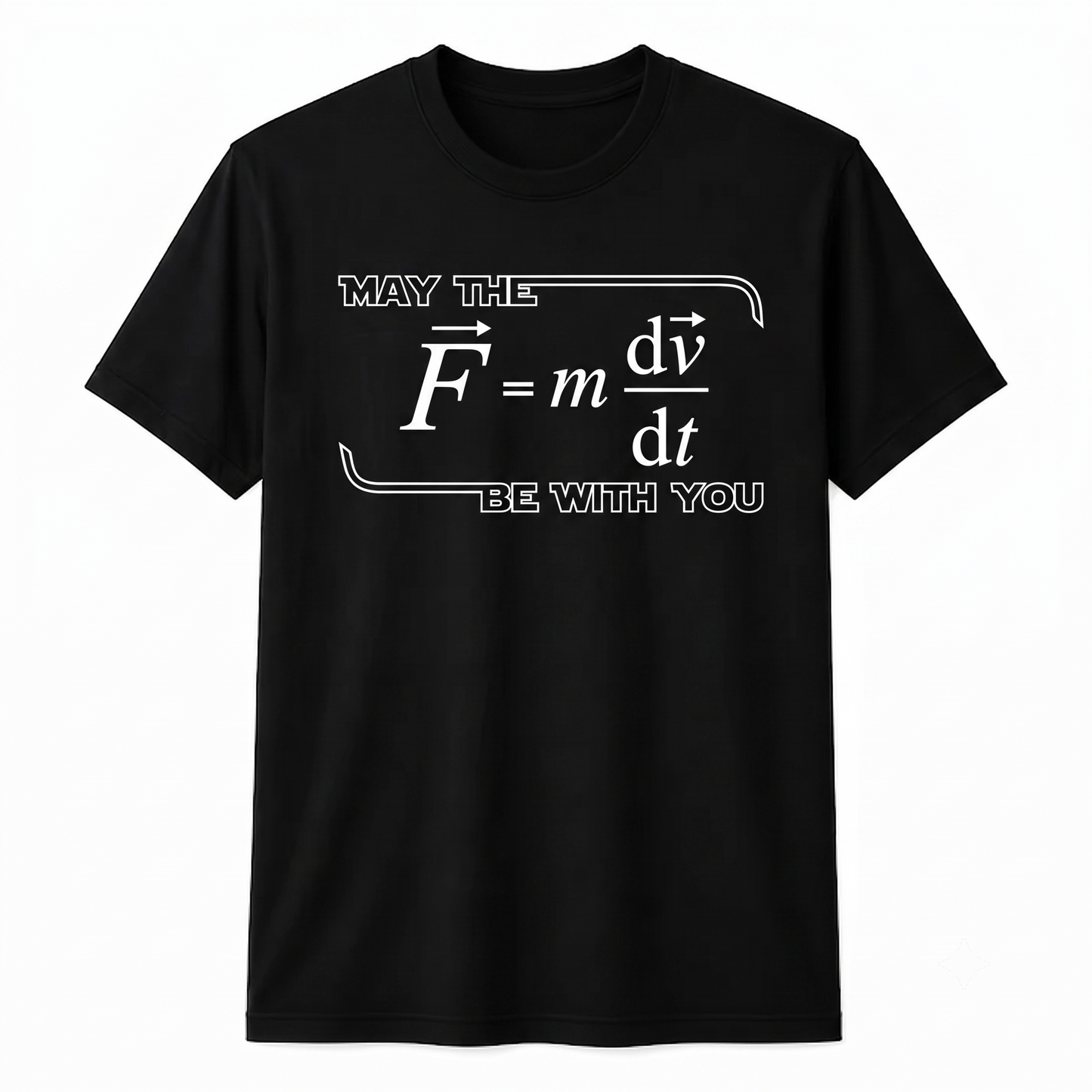 Personalized Funny Science Nerd May The F=m*dv/dt Be With You Unisex T-Shirt