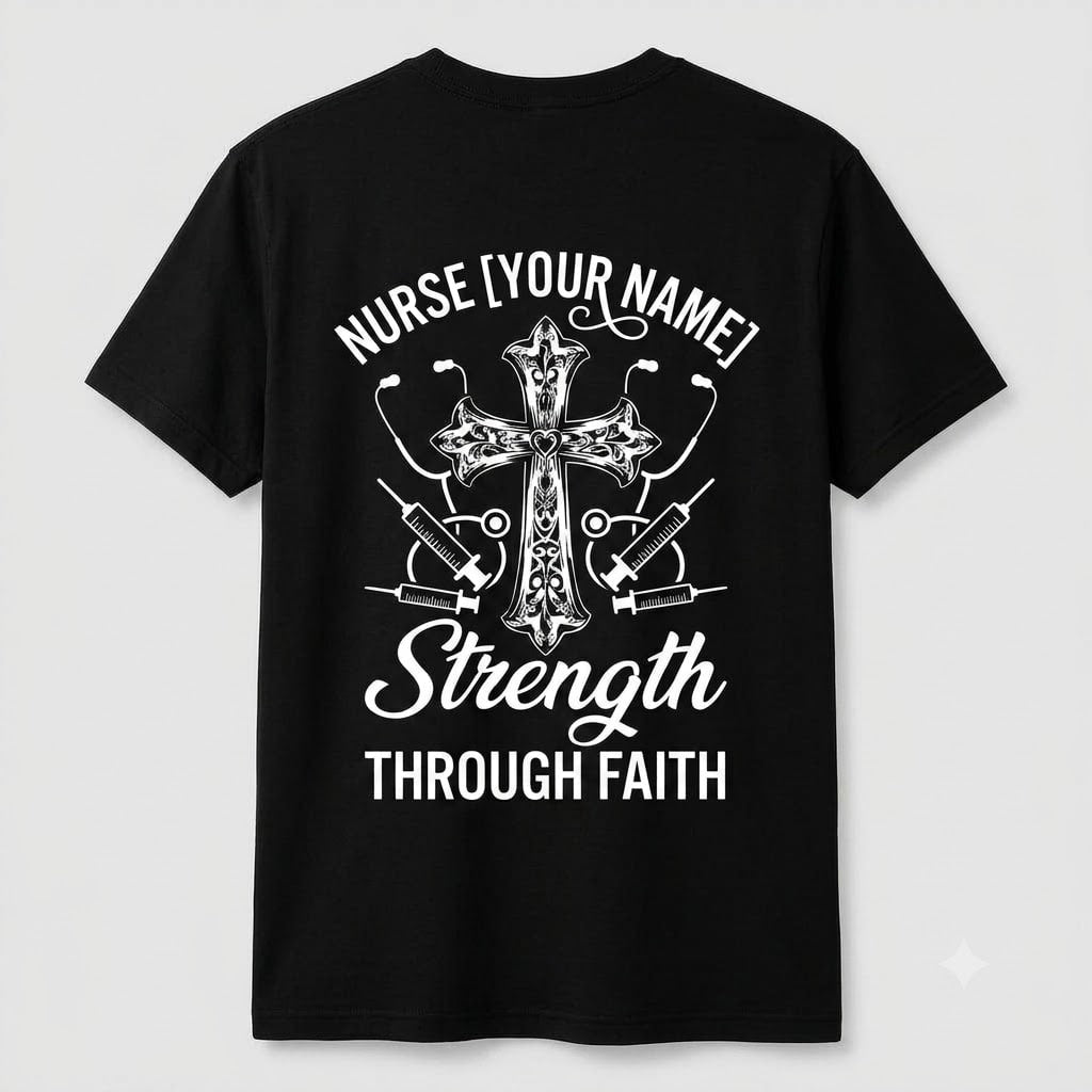 Cute Nurse Faith Shirt Jesus Loves Nurses Christian RN Gift Nursing Appreciation Unisex T-Shirt