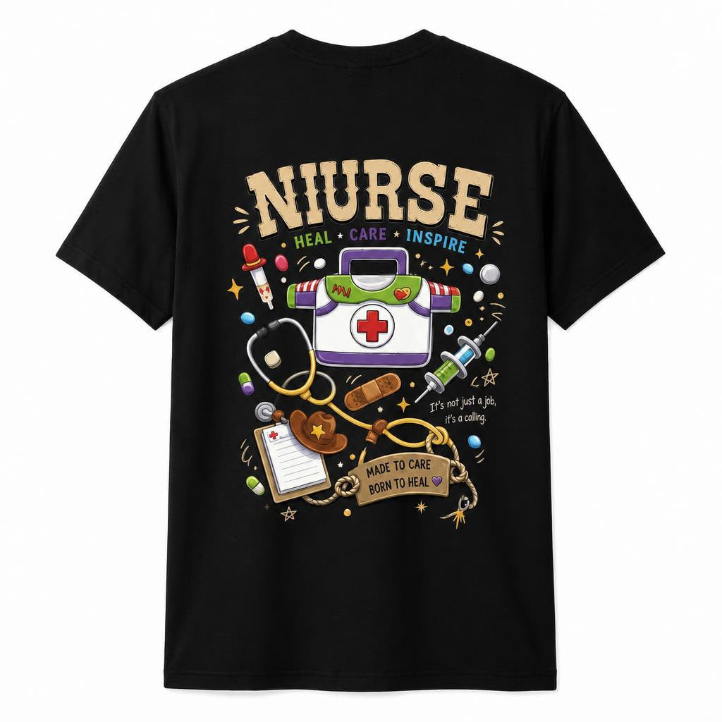 Cute Nurse Story Shirt Funny Cartoon Inspired RN Gift Nurse Life Unisex T-Shirt