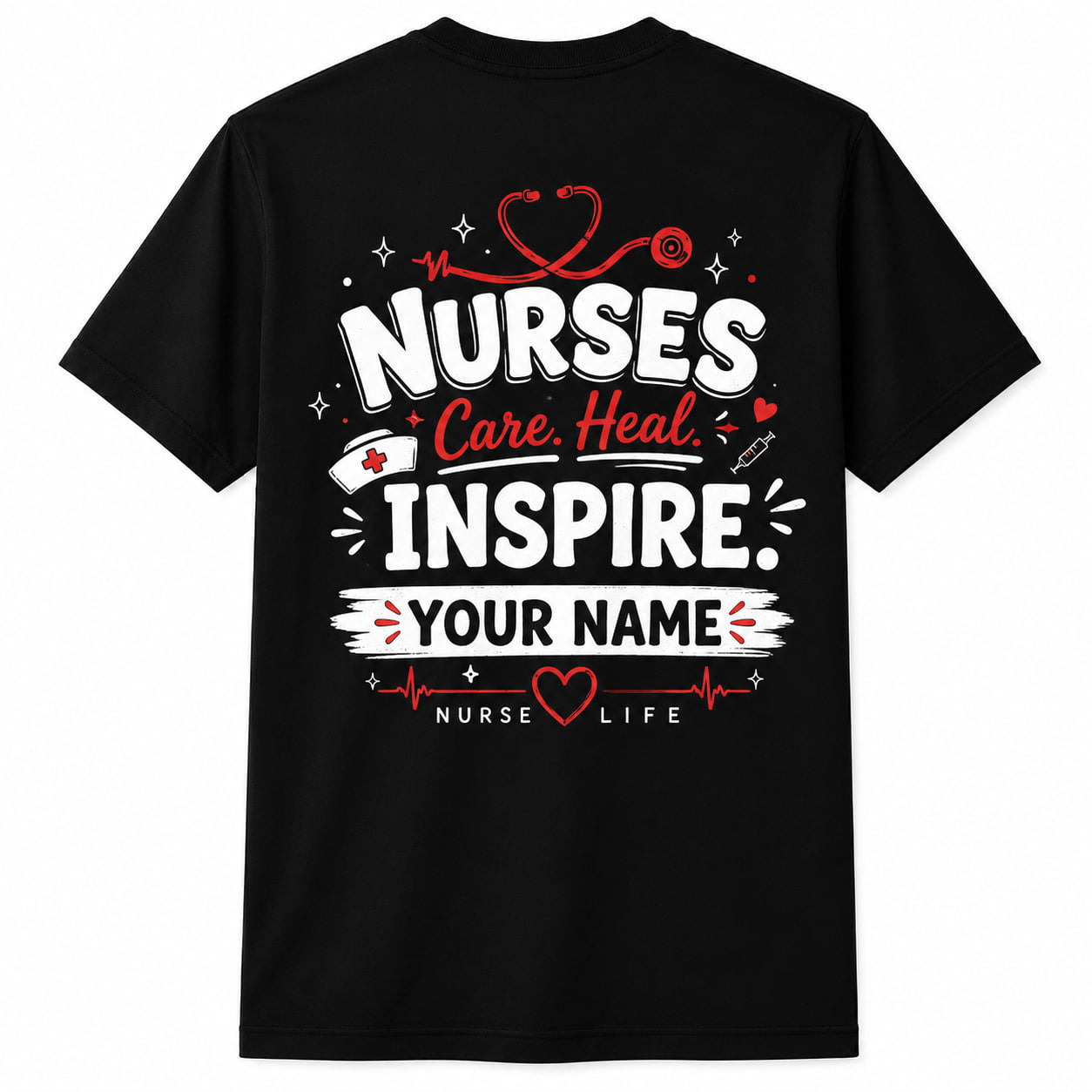 Personalized I Love Nurses Shirt Custom Nurse Appreciation Gift Unisex T-Shirt