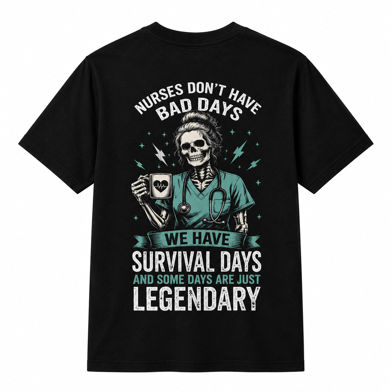 Being a Nurse Is Easy Shirt Funny Front and Back Nurse Graphic T-Shirt