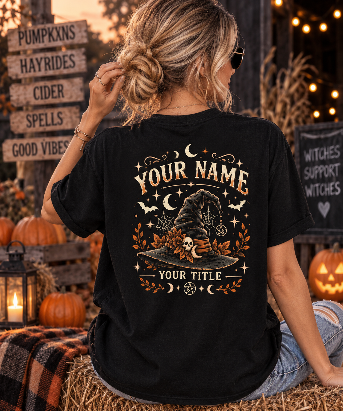 Personalized Funny Witch Shirt Custom Halloween Witch T-Shirt Spooky Gift Unisex T-Shirt