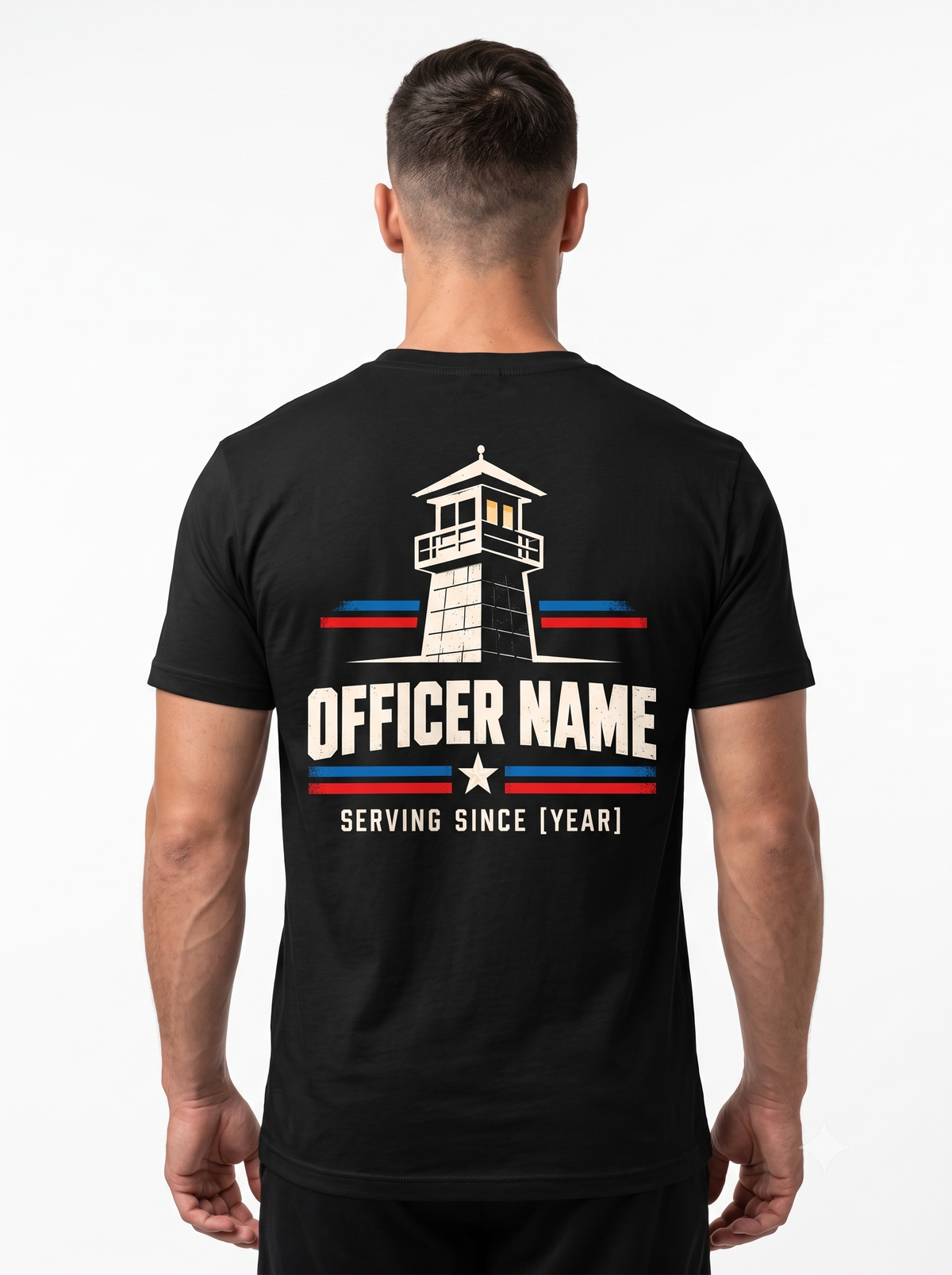 Watchtower Legacy – Personalized Correctional Officer Front & Back T-Shirt