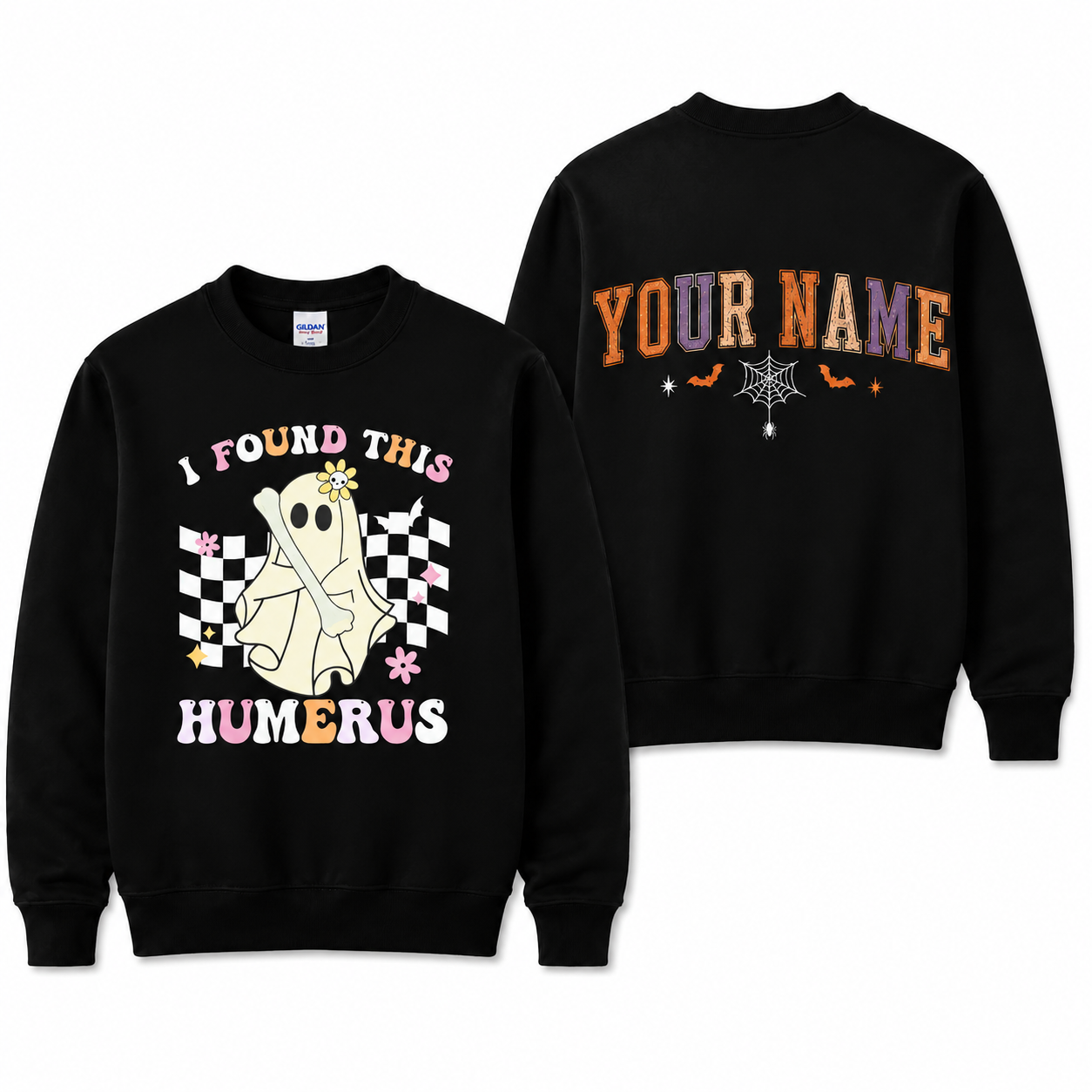Personalized Funny Nurse Halloween Sweatshirt I Found This Humerus Ghost