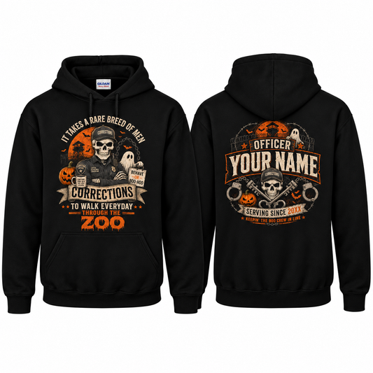 Personalized Gates of Hell Prison Guard Hoodie Correctional Officer Halloween Gift
