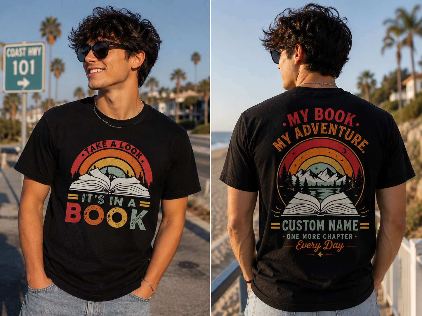 Personalized Book Lover Reading Teacher |Take A Look It's In A Book Reading Teacher Unisex T-Shirt