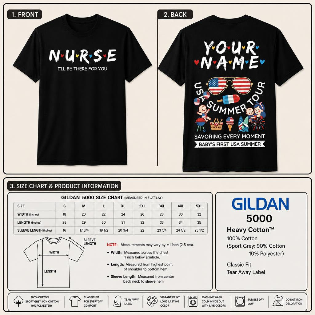 Custom I Will Be There for You Nurse Shirt Funny RN Gift Nurse Week 2026 T-Shirt for Women & Men