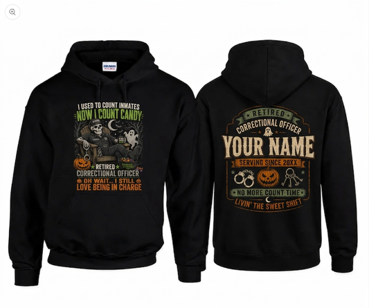Personalized Retired Correctional Officer Halloween Hoodie I Don’t Always Enjoy Retirement