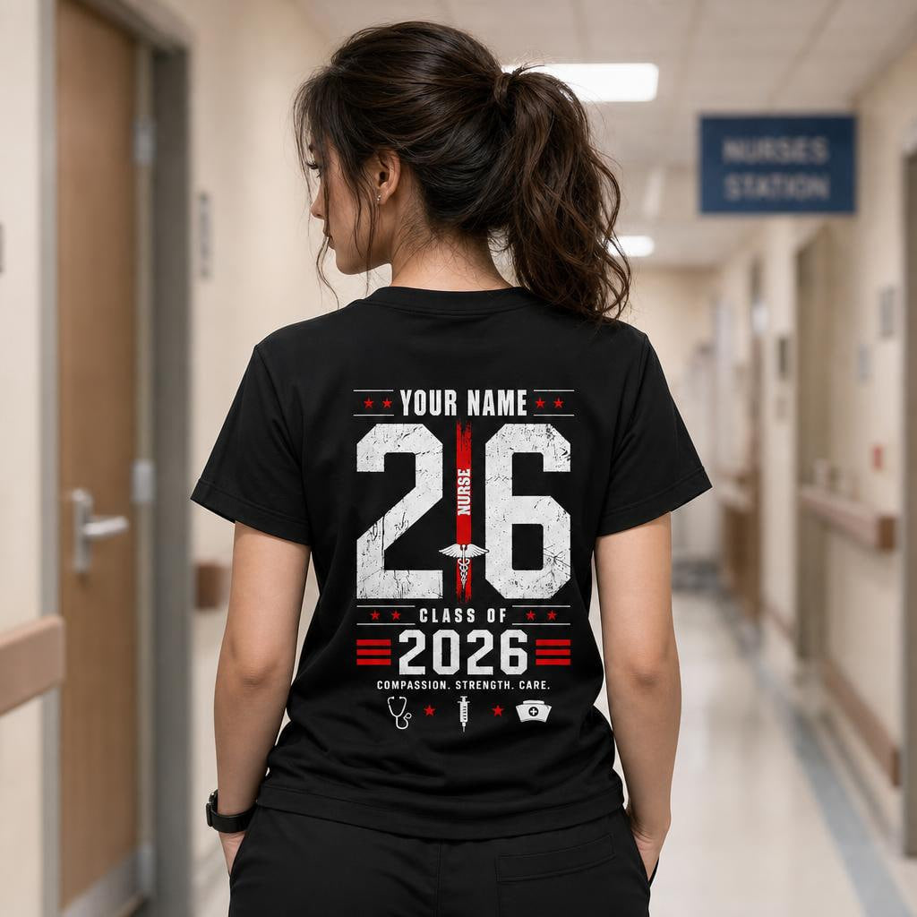 Personalized Funny American Flag Nurse Shirt Custom Nurse Day Gift Unisex T-Shirt