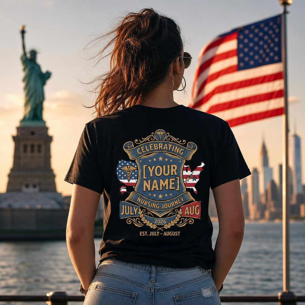 Happy Nurses Week 2026 American Flag Nurse Appreciation Gift Unisex T-Shirt