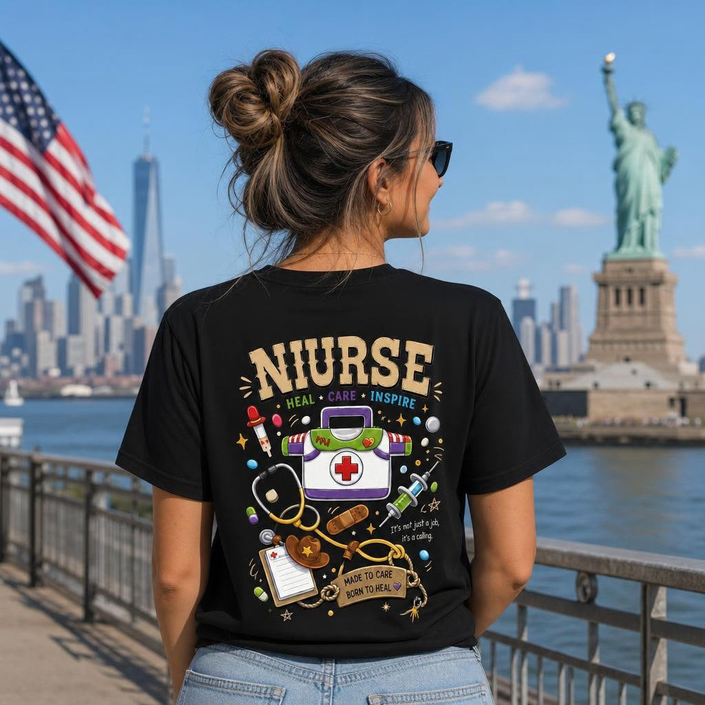 Cute Nurse Story Shirt Funny Cartoon Inspired RN Gift Nurse Life Unisex T-Shirt