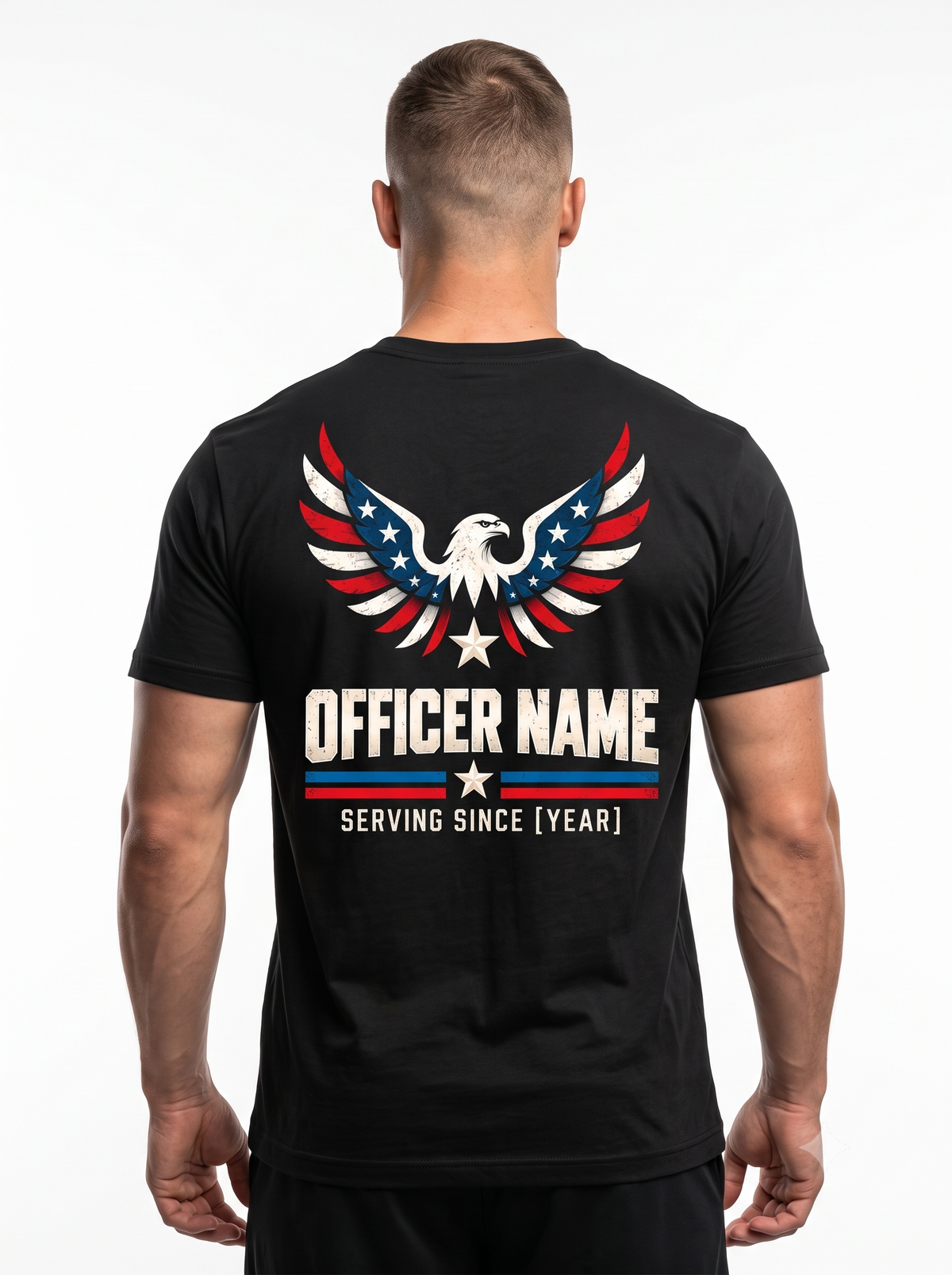 Freedom Stands – Personalized Correctional Officer Front & Back T-Shirt