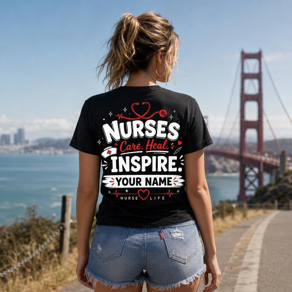 Personalized I Love Nurses Shirt Custom Nurse Appreciation Gift Unisex T-Shirt