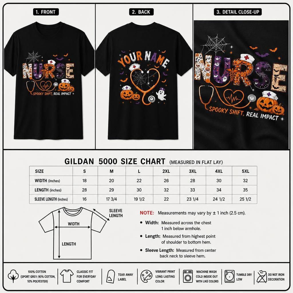 Personalized Ghost Halloween Shirt Custom Pumpkin Fall Spooky Tee T-Shirt
