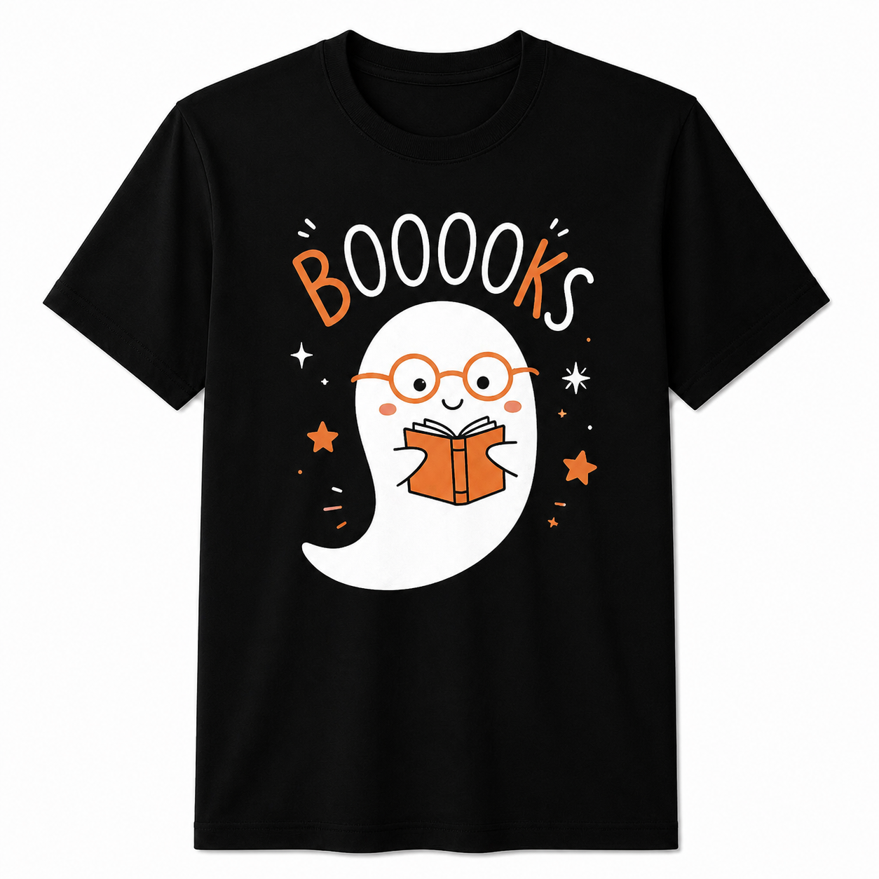 Custom Boooooks Ghost T-Shirt Halloween Librarian Gift Unisex T-Shirt