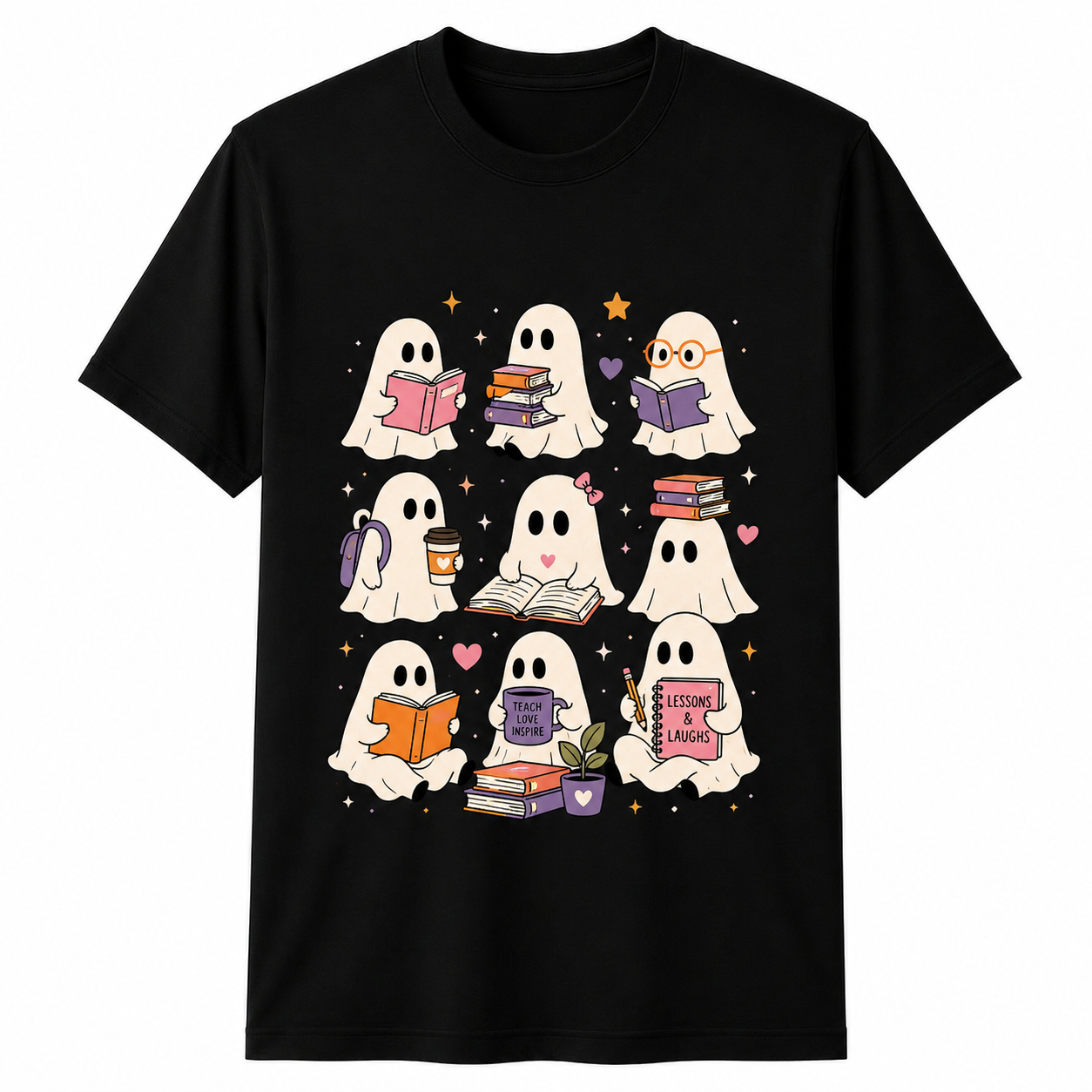 Personalized Bookish Halloween Shirt Custom Teacher Librarian Gift Unisex T-Shirt