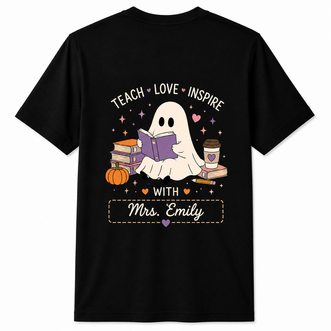 Personalized Bookish Halloween Shirt Custom Teacher Librarian Gift Unisex T-Shirt