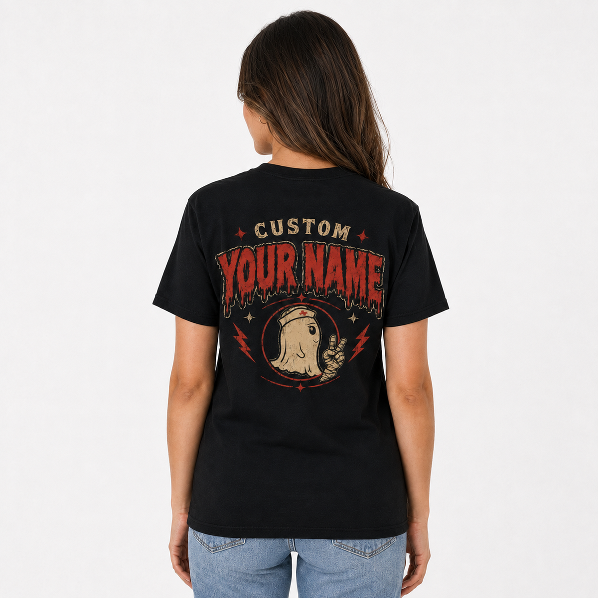 Boo Boo Crew Nurse Ghost Mummy Spooky Halloween Shirt with Custom Name