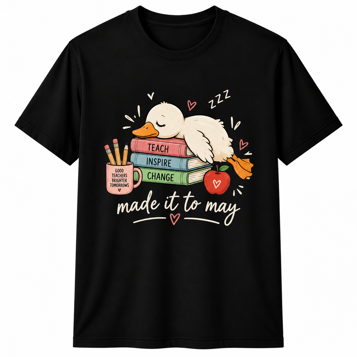 Personalized Teacher Shirt Made It To May Sleeping Duck Custom Name Tee