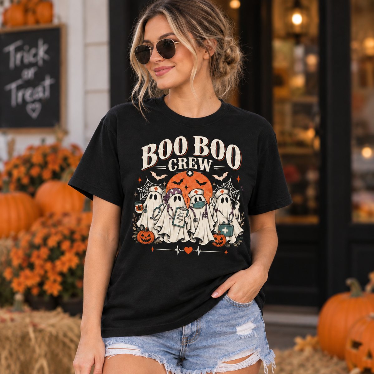 Boo Boo Crew Nurse Ghost Halloween Shirt Personalized Spooky Nursing Crew Tee