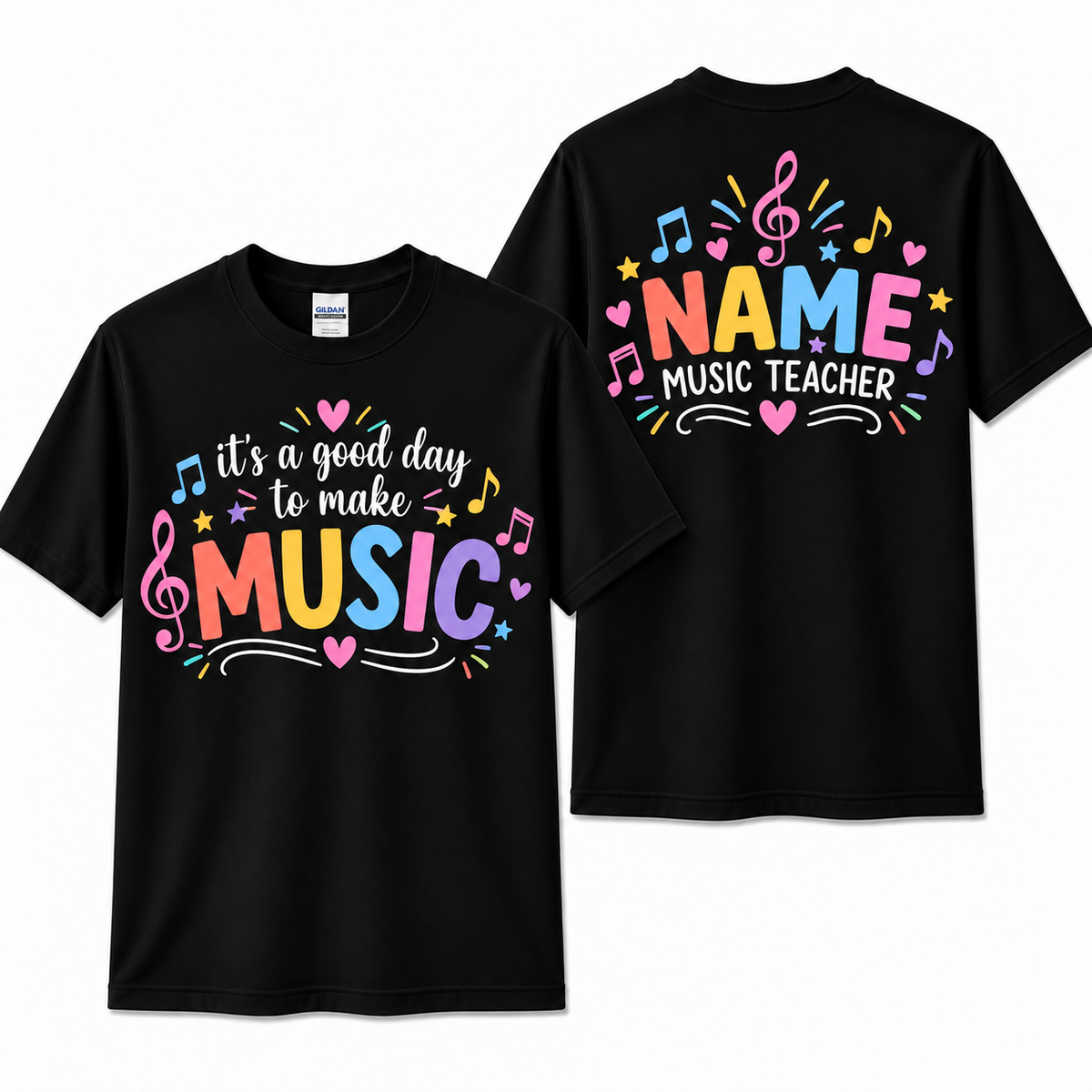 Personalized Custom It's a Good Day to Make Music Cute Music Teacher Unisex T-Shirt