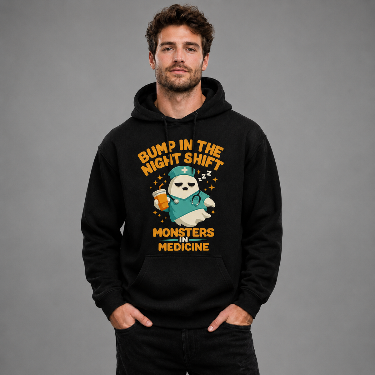 Bump in the Night Shift Nurse Hoodie Personalized Ghost Medicine Custom Shirt