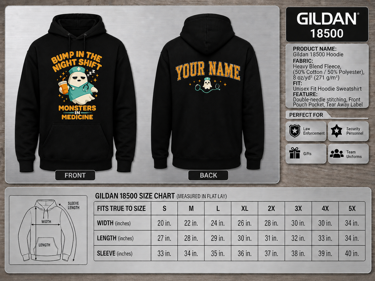 Bump in the Night Shift Nurse Hoodie Personalized Ghost Medicine Custom Shirt