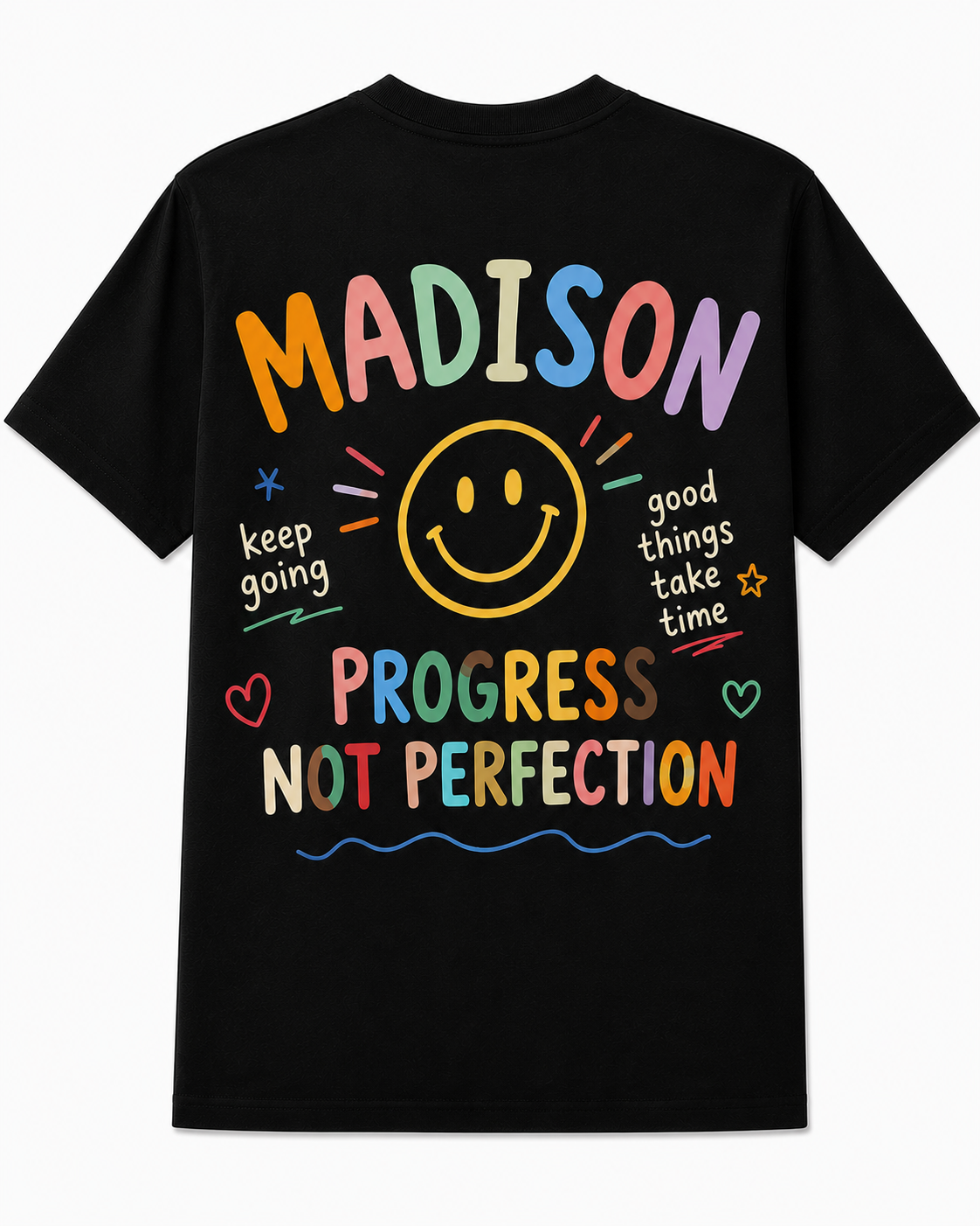 Custom You Can Do Hard Things Teacher Shirt Progress Not Perfection T-Shirt