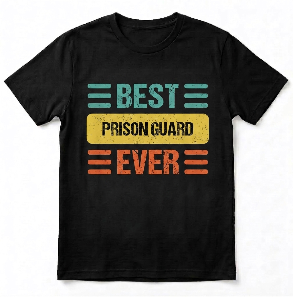 Personalized Best Prison Guard Shirt - Custom Retro Corrections Officer Gift Tee