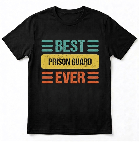 Personalized Best Prison Guard Shirt - Custom Retro Corrections Officer Gift Tee
