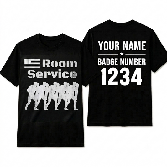 Custom CO Shirt - Room Service | Personalized Name & Badge