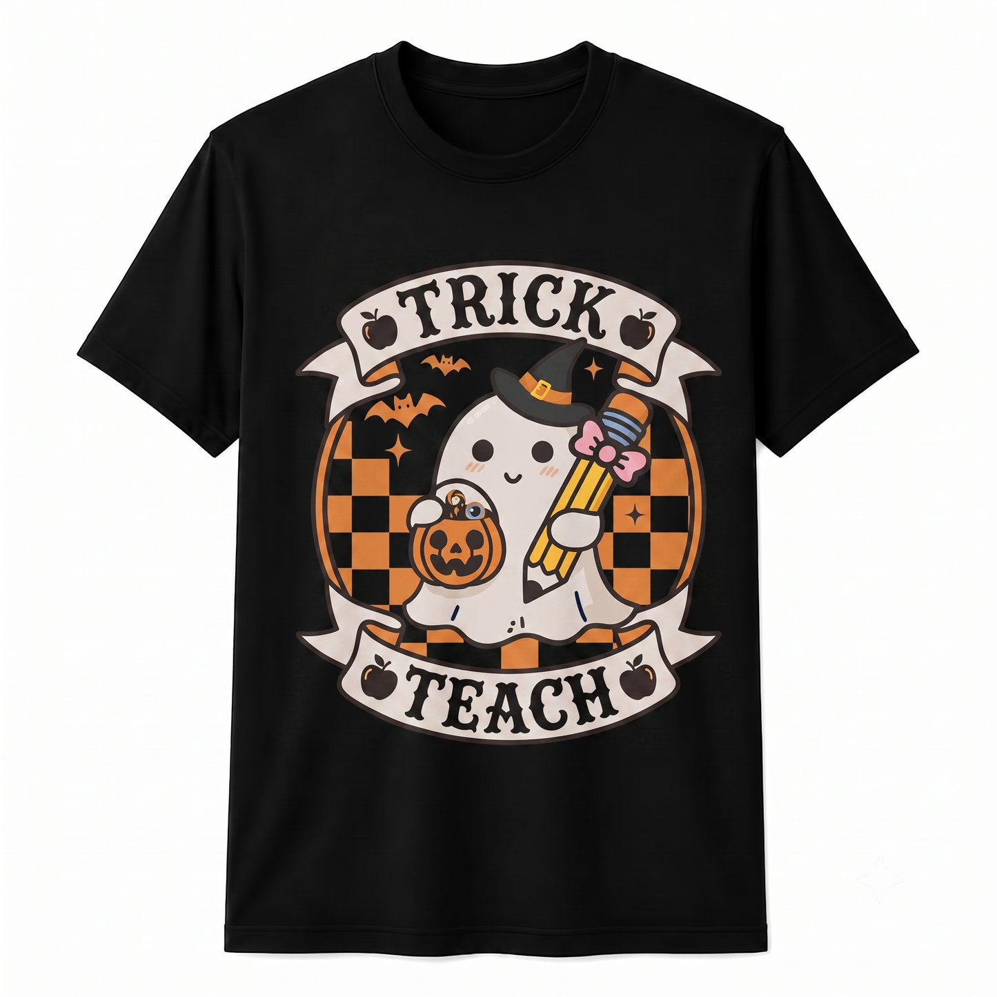 Personalized Halloween Teacher Shirt Trick or Teach Ghost Unisex T-Shirt